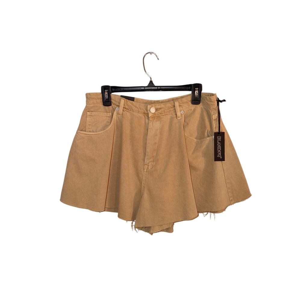 BLANKNYC Women’s Size 30 Tan Pleated Wide Leg Denim Shorts NWT
